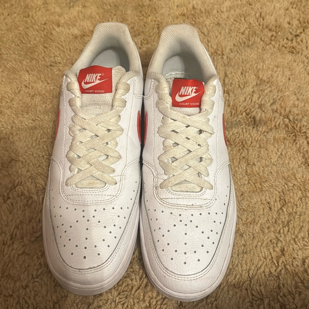 Nike court vision low white/red